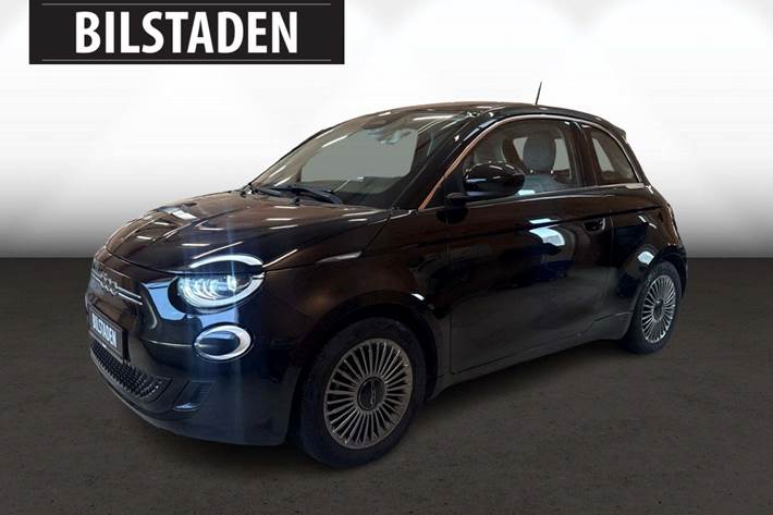 Sort Fiat 500e fra 2020 set udefra