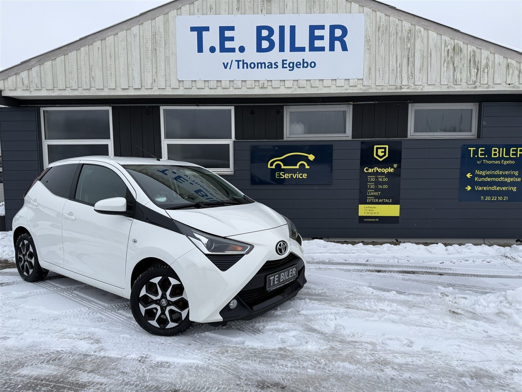 Hvid Toyota Aygo fra 2020