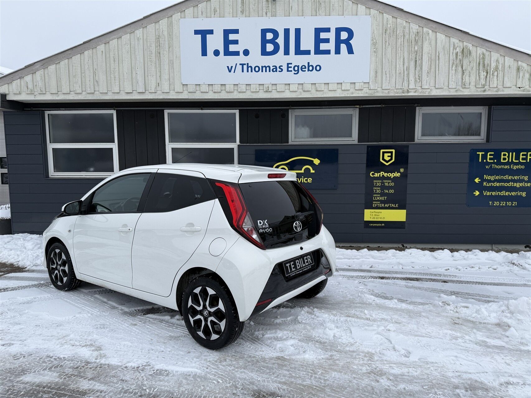 Hvid Toyota Aygo fra 2020