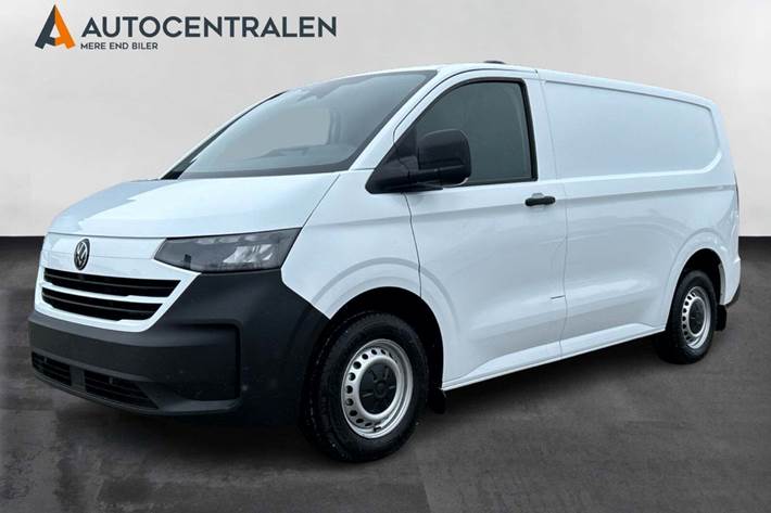 Hvid VW e-Transporter fra 2025 set udefra