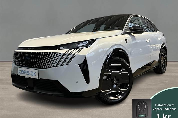 Hvid Peugeot e-3008 fra 2024 set udefra