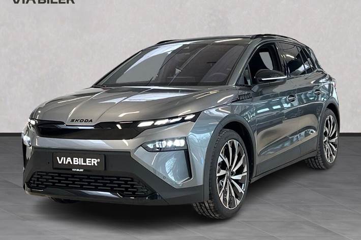 Grå Skoda Elroq fra 2026 set udefra