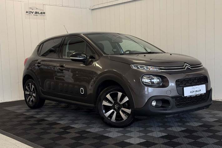 Grøn Citroën C3 fra 2019 set udefra