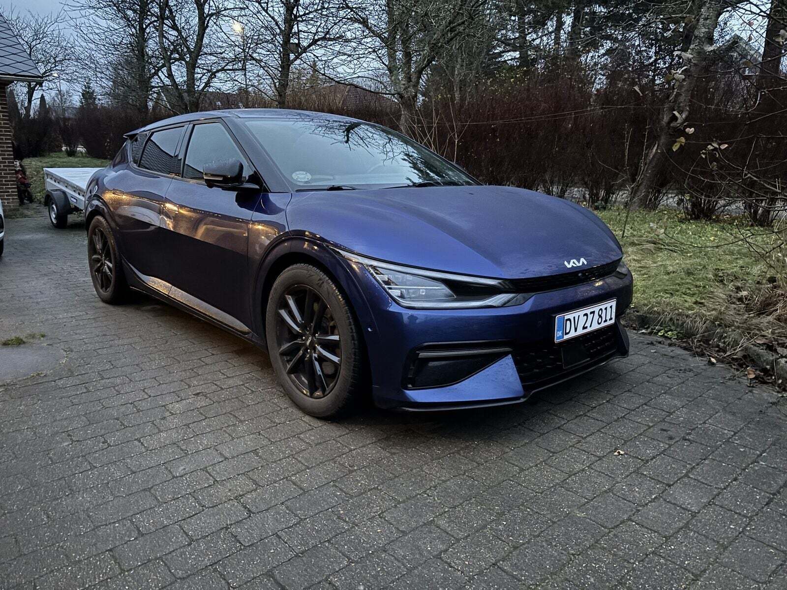 Blå Kia EV6 fra 2021