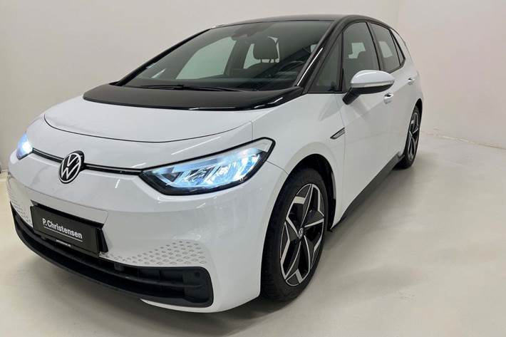 Hvid VW ID.3 fra 2022 set udefra