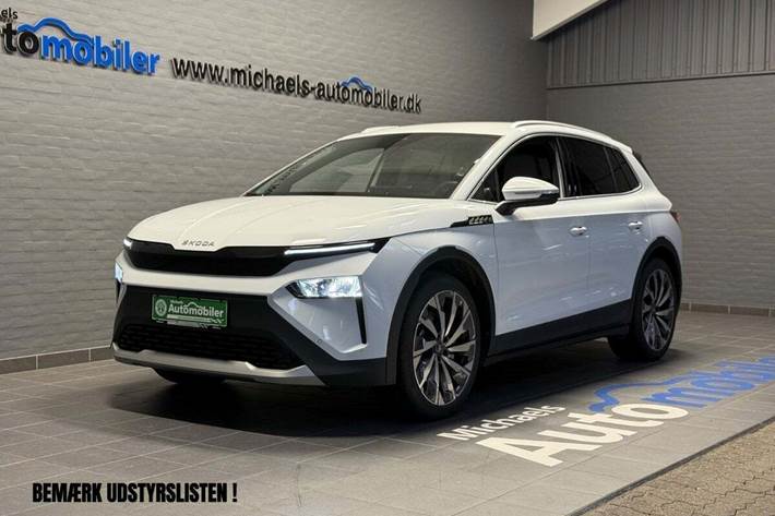 Hvid Skoda Elroq fra 2025 set udefra