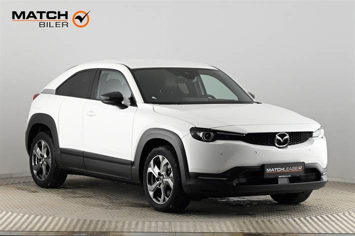 Hvid Mazda MX-30 fra 2022 set udefra