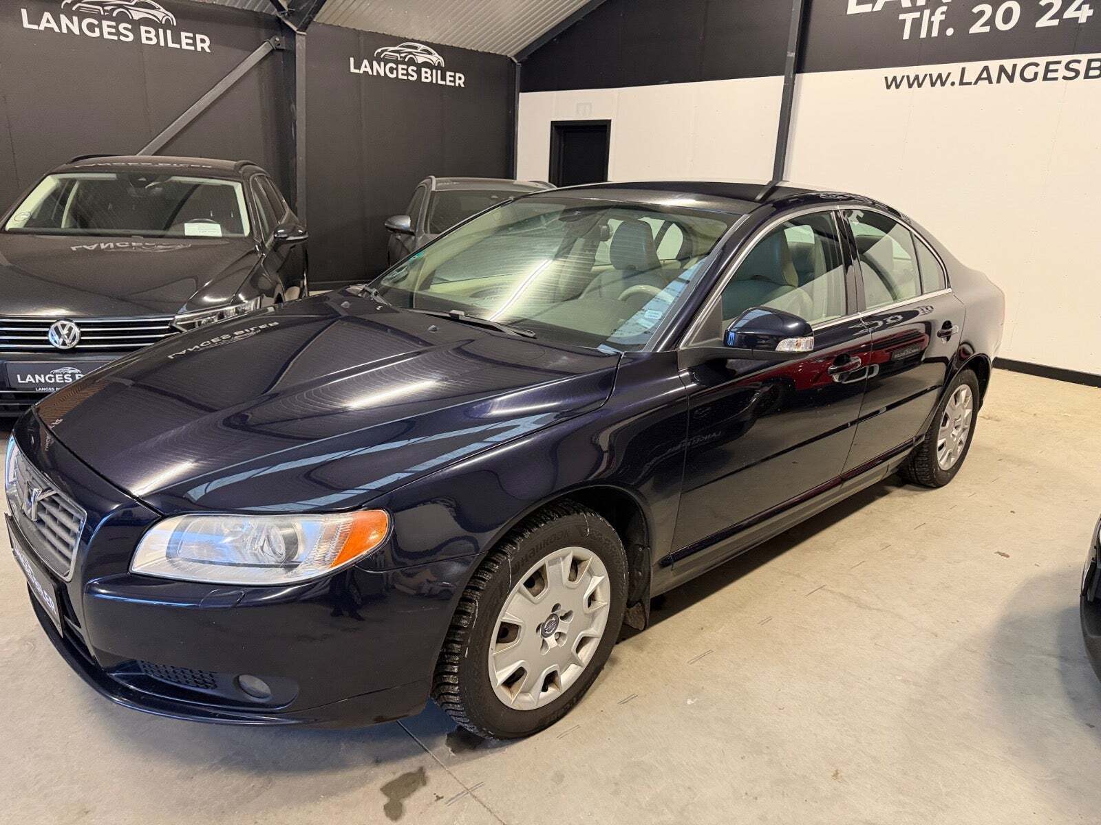 Blå Volvo S80 fra 2007
