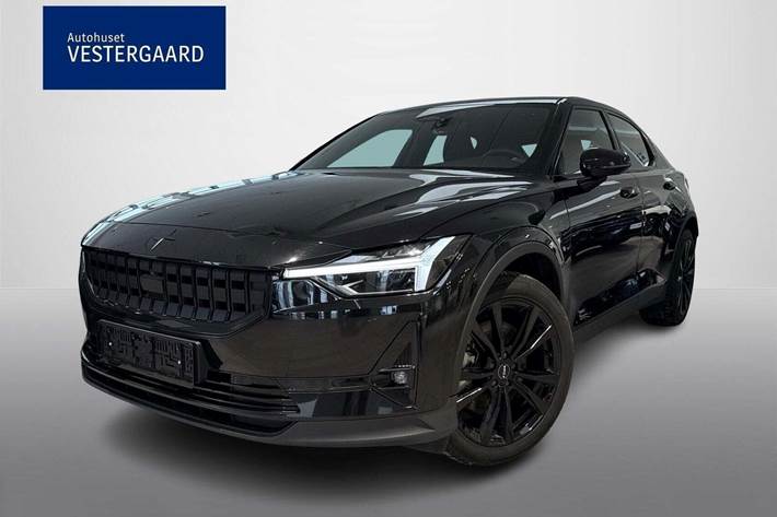 Sort Polestar 2 fra 2023 set udefra