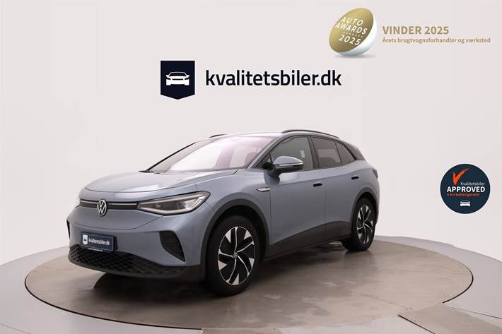Blå VW ID.4 fra 2021 set udefra