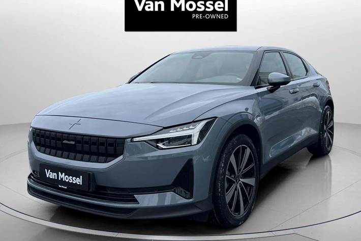 Grå Polestar 2 fra 2021 set udefra