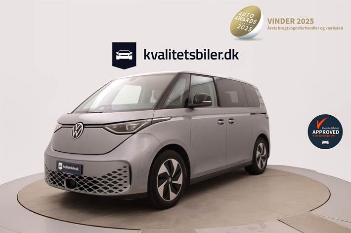 Sølv VW ID.Buzz fra 2023 set udefra