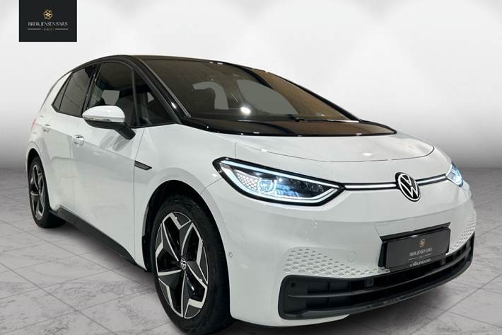 Hvid VW ID.3 fra 2022 set udefra