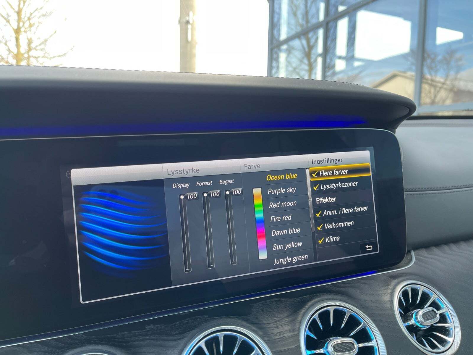 Blå Mercedes E63 fra 2019