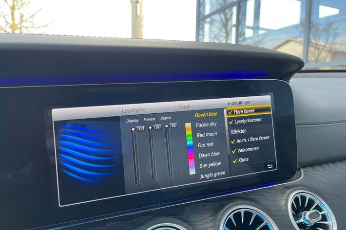 Blå Mercedes E63 fra 2019