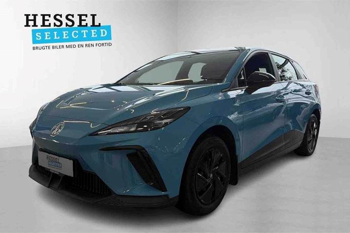 Blå MG 4 fra 2023 set udefra