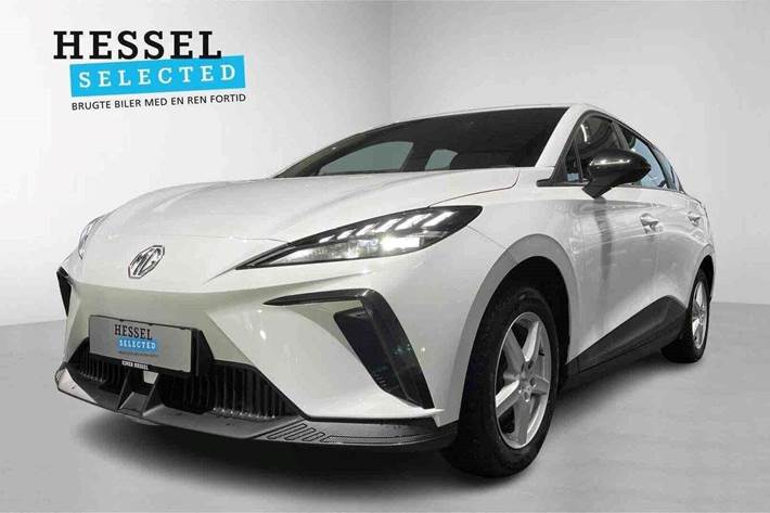 Hvid MG 4 fra 2023 set udefra