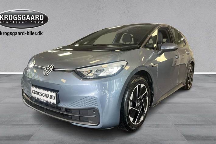 Blå VW ID.3 fra 2021 set udefra