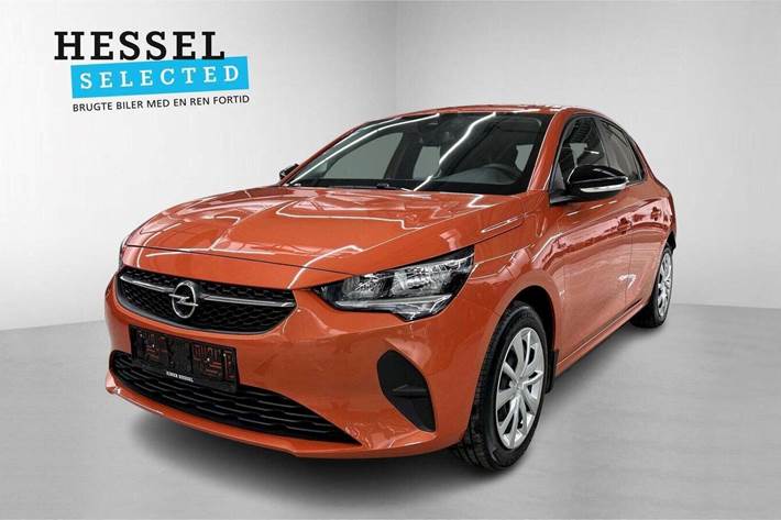 Orange Opel Corsa-e fra 2022 set udefra