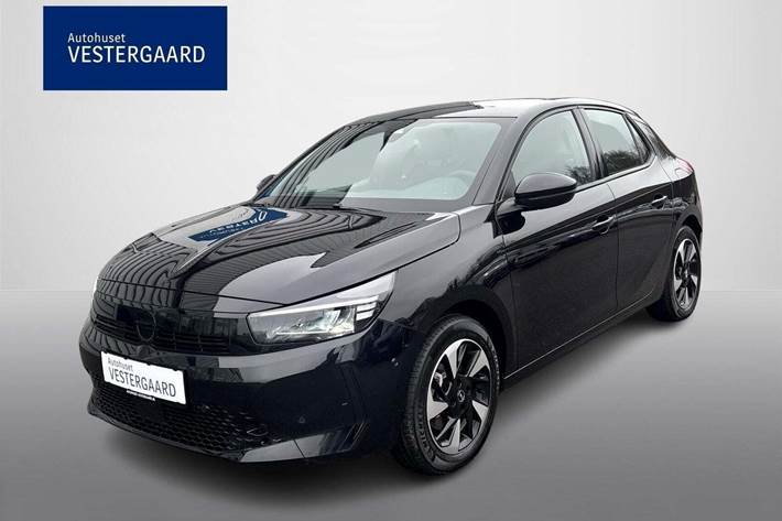 Sort Opel Corsa-e fra 2024 set udefra