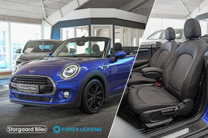 Blå Mini Cooper fra 2019