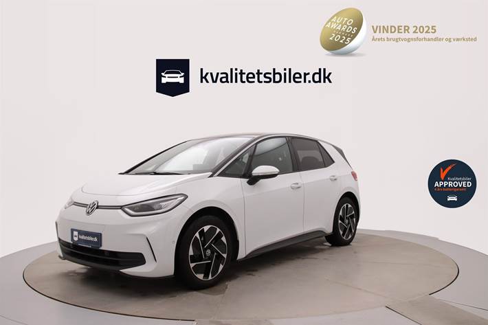 Hvid VW ID.3 fra 2024 set udefra