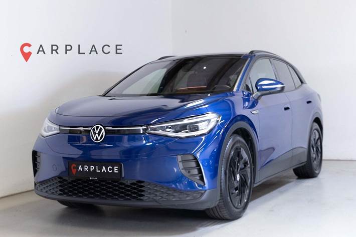 Blå VW ID.4 fra 2022 set udefra