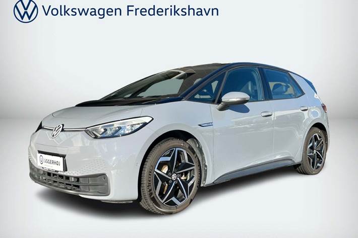 Grå VW ID.3 fra 2023 set udefra