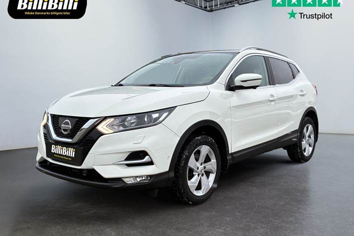 Hvid Nissan Qashqai fra 2018 set udefra