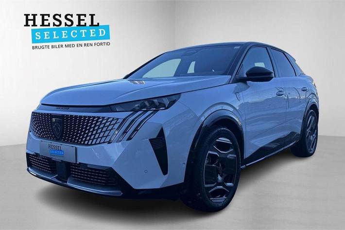 Hvid Peugeot e-3008 fra 2024 set udefra