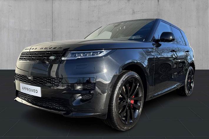 Sort Land Rover Range Rover sport fra 2025 set udefra