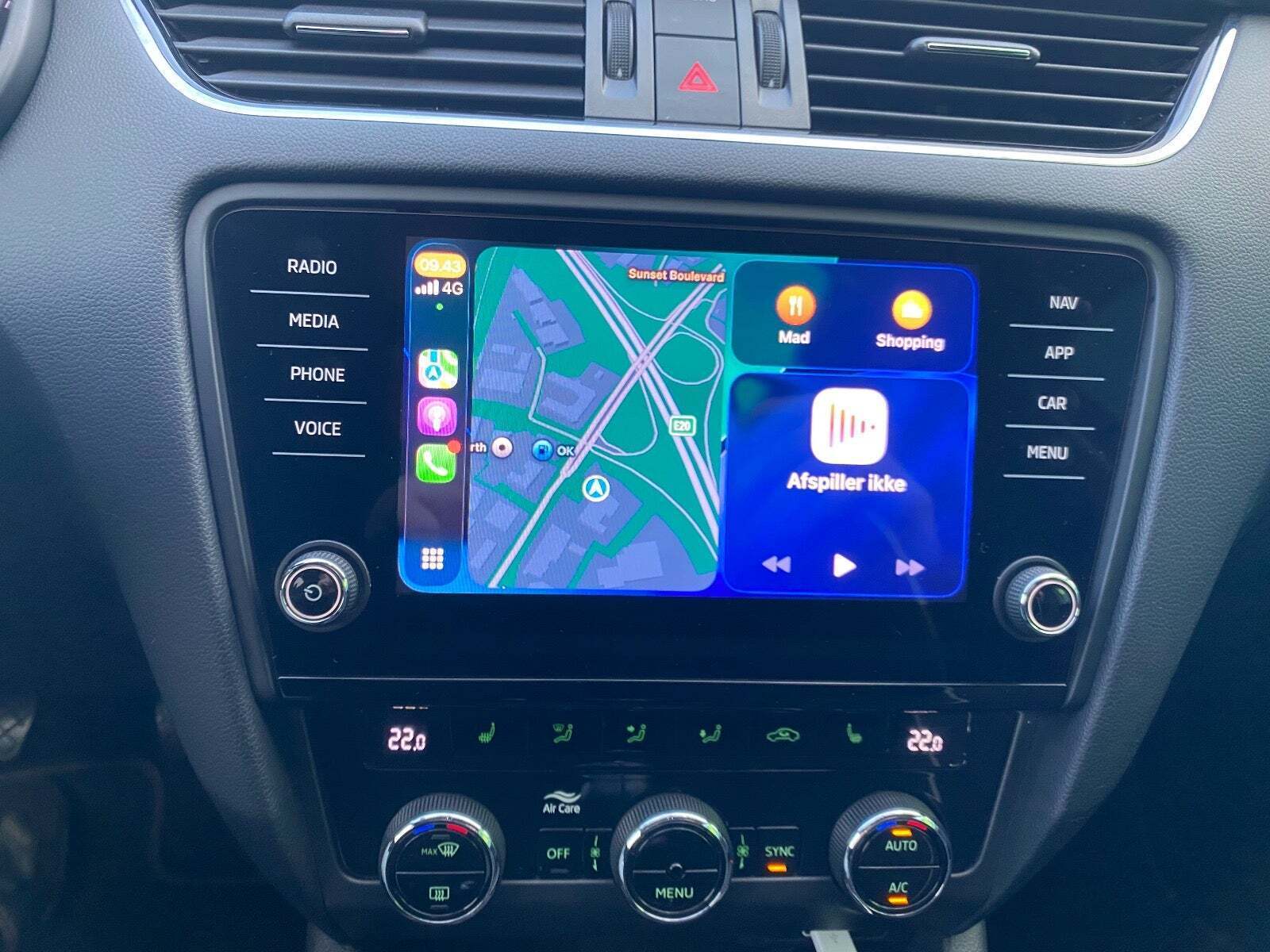 Grå Skoda Octavia fra 2018