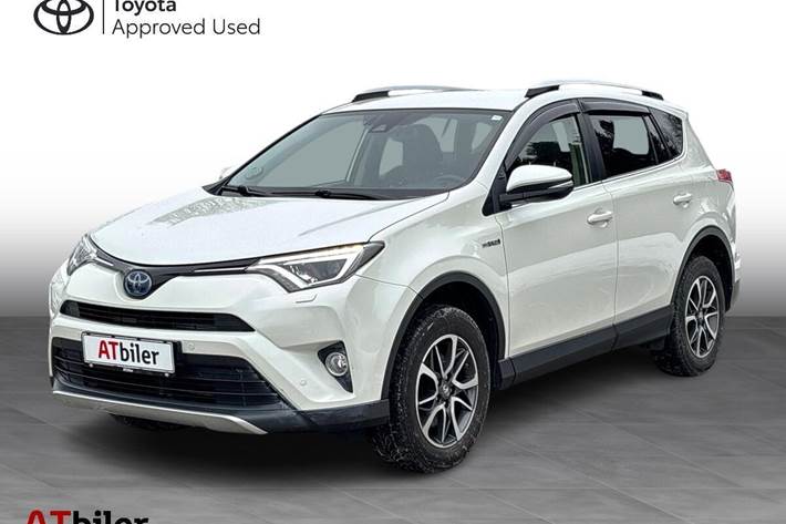 Hvid Toyota RAV4 fra 2016 set udefra