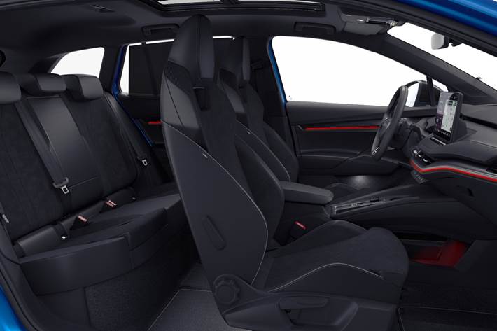 Blå Skoda Enyaq fra 2026