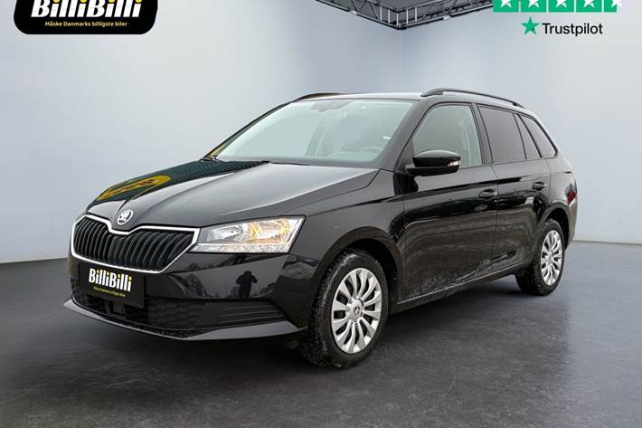 Sort Skoda Fabia fra 2019 set udefra