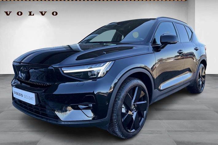 Sort Volvo EX40 fra 2025 set udefra