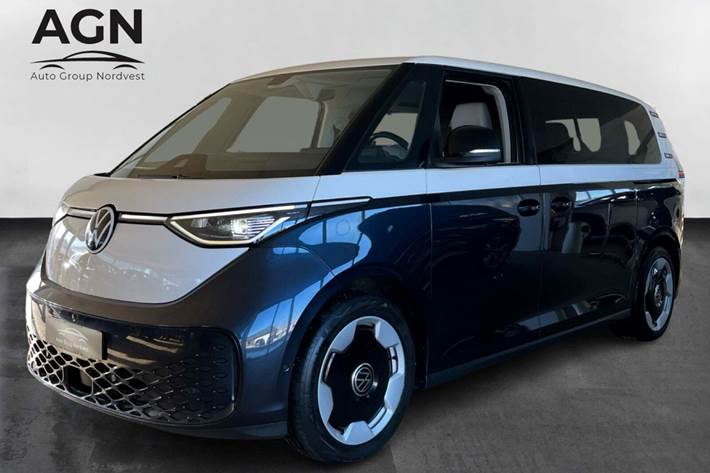 Blå VW ID.Buzz fra 2025 set udefra