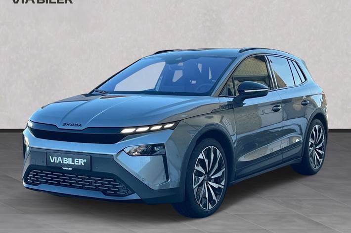 Grå Skoda Elroq fra 2026 set udefra