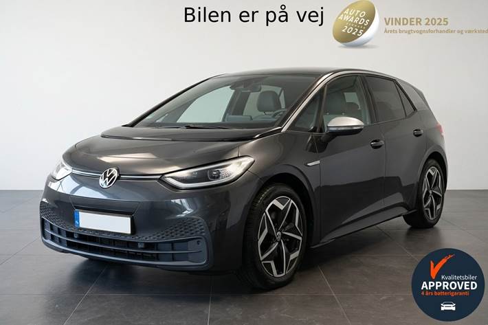 Grå VW ID.3 fra 2020 set udefra