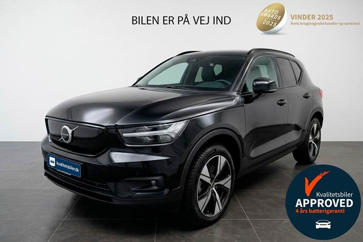 Sort Volvo XC40 fra 2020 set udefra