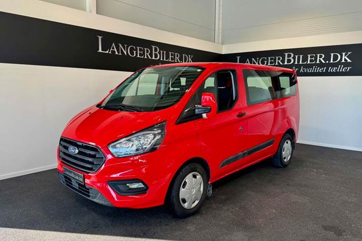 Rød Ford Transit Custom Kombi 320S fra 2019