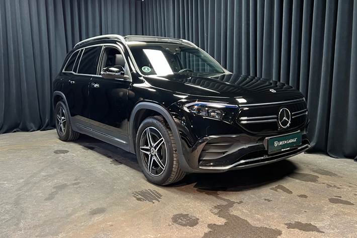 Sort Mercedes EQB 250+ fra 2023 set udefra