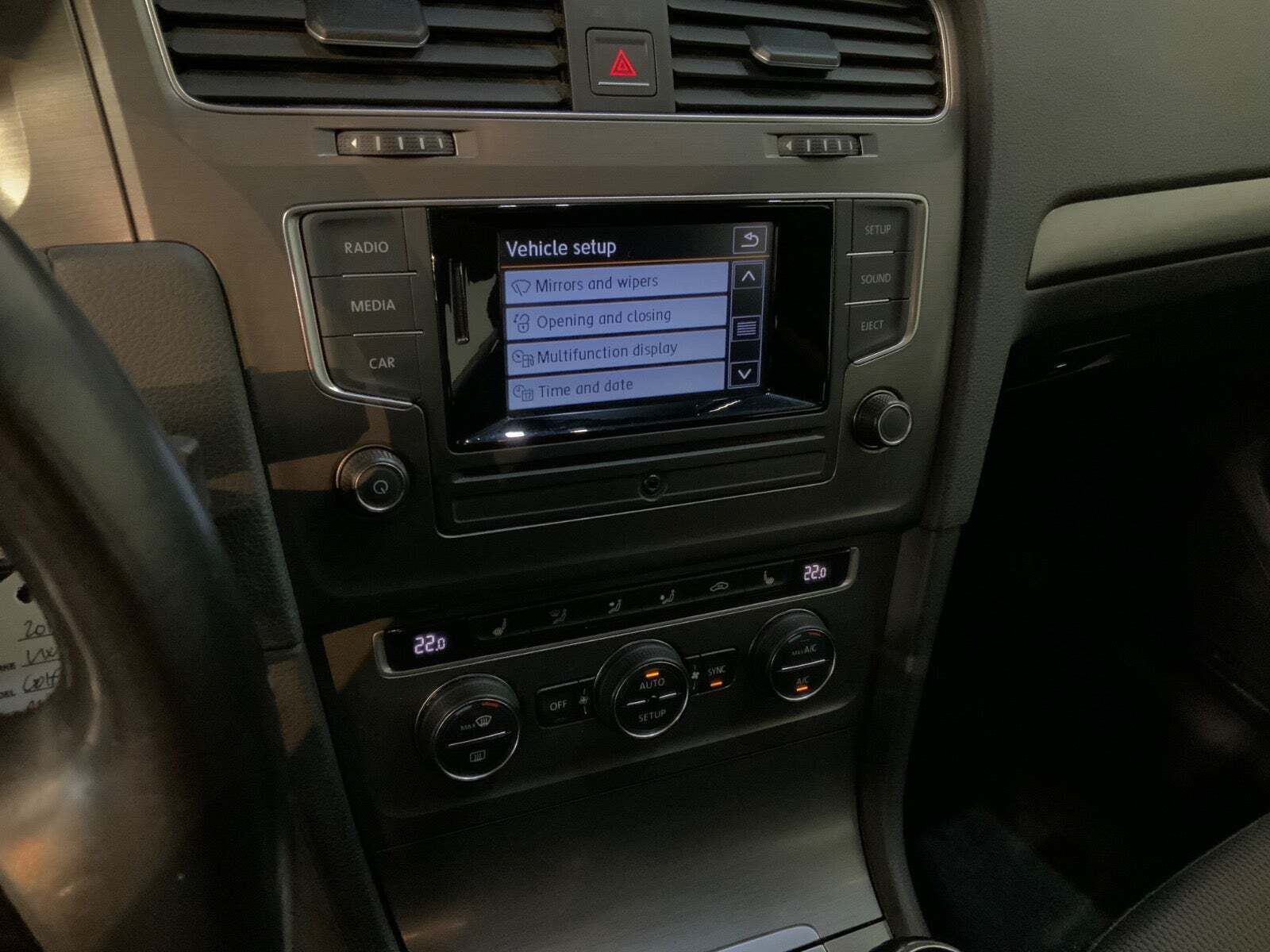 Blå VW Golf VII fra 2013