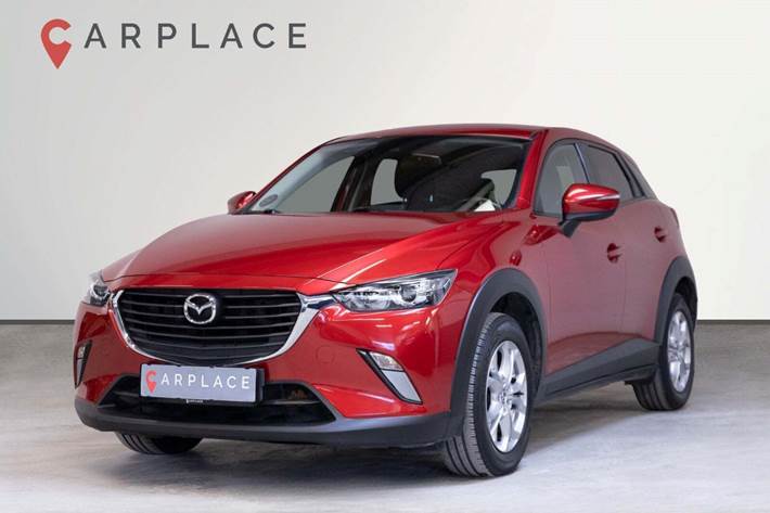 Rød Mazda CX-3 fra 2017 set udefra