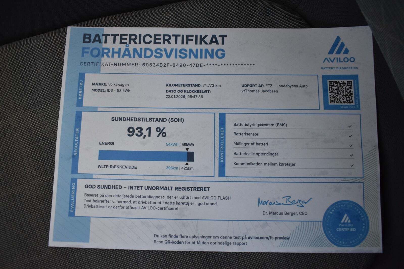 Grå VW ID.3 fra 2021