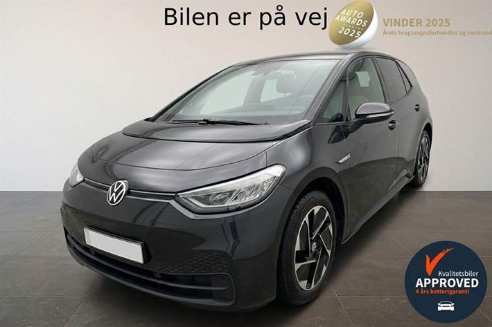 Grå VW ID.3 fra 2021 set udefra