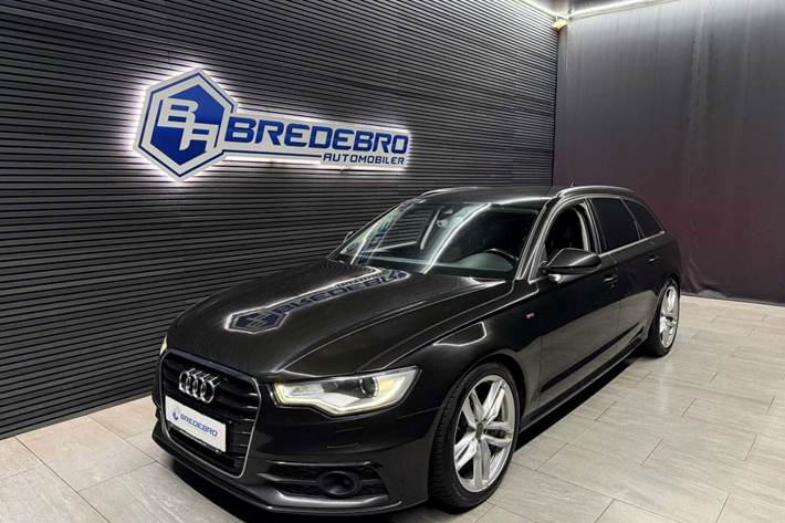 Sort Audi A6 fra 2014 set udefra