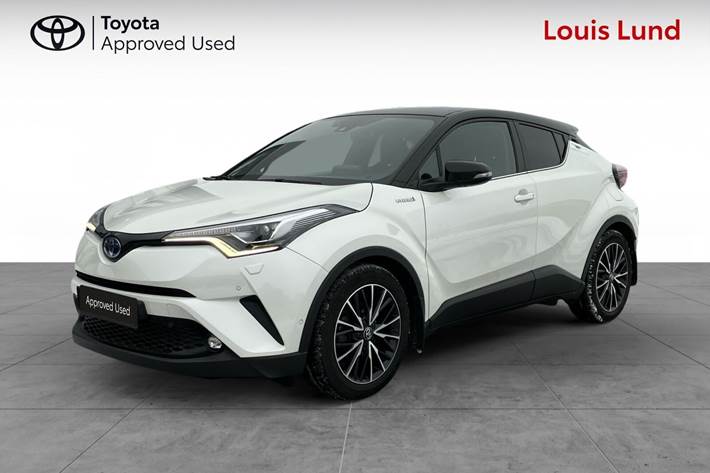 Hvid Toyota C-HR fra 2018 set udefra