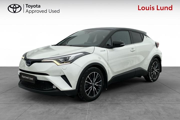 Hvid Toyota C-HR fra 2018 set udefra