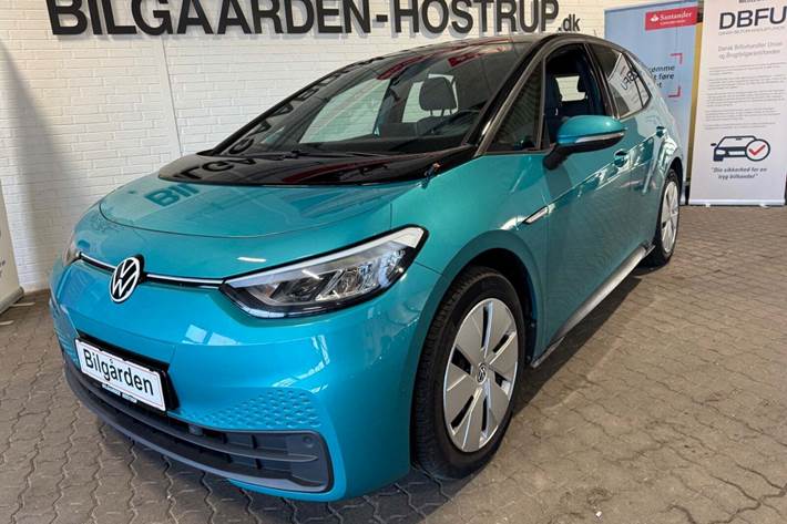 Blå VW ID.3 fra 2021 set udefra